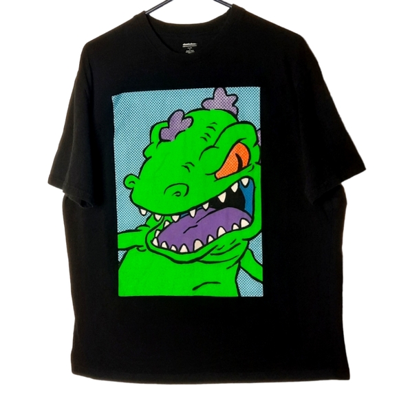 Nickelodeon Other - 2020 Nickelodeon Reptar graphic tshirt XL black green blue Rugrats Cartoon 90s